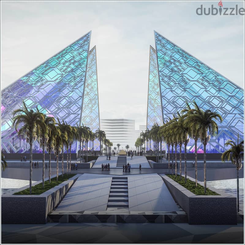 "Invest in the administrative capital with a minimum down payment of 5% and a return of 20% in the largest commercial mega mall, Pyramids City 10