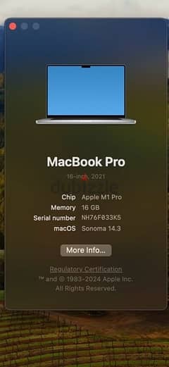 macbook pro 16 Inch 16 gb 1TB 0