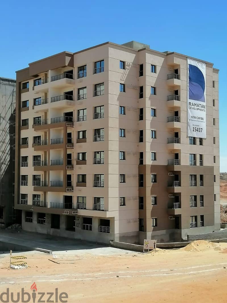 Pay 288 thousand EGP and live in an apartment for sale, finished, inside a compound, and pay the rest at your convenience, for sale in the capital, re 8