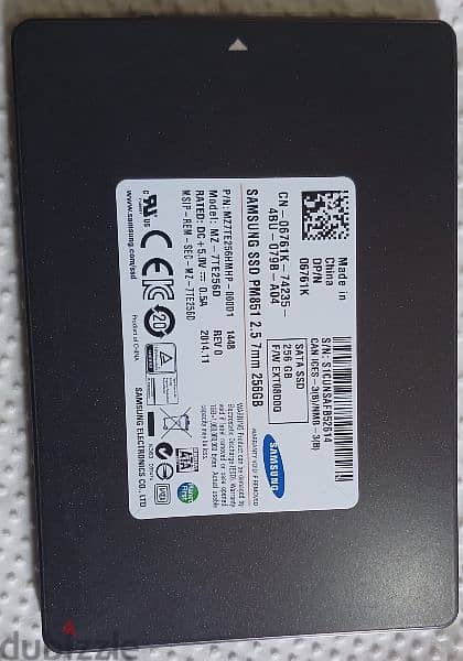 Samsung SSD هارد 256 0