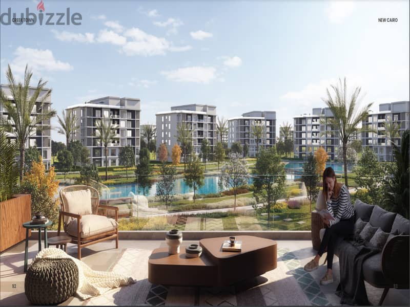 Your apartment with a private garden area, one-year receipt, with a 10% down payment and equal installments, in the heart of the community - Creek Tow 5