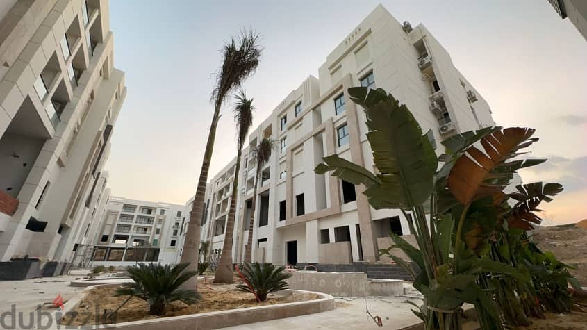 5 years installments for a unique finished studio with air conditioners and a view garden in Aljar Sheraton Compound 9