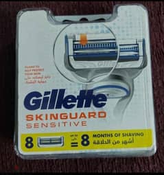 شفرات حلاقة جيليت Gillette skinguard sensitive جديدة ٨ قطع 0
