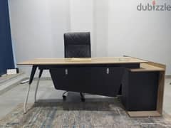 Manager Desk with side + Chairs