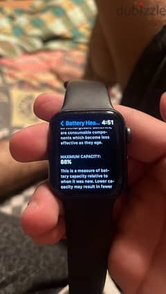 Apple watch series 4, 40mm with black OR navy blue band