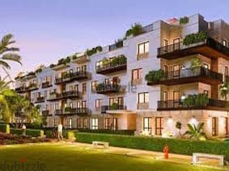 The largest area of ​​an apartment with garden on an open view, in Sodic East, 4 bedrooms, with the best price 8