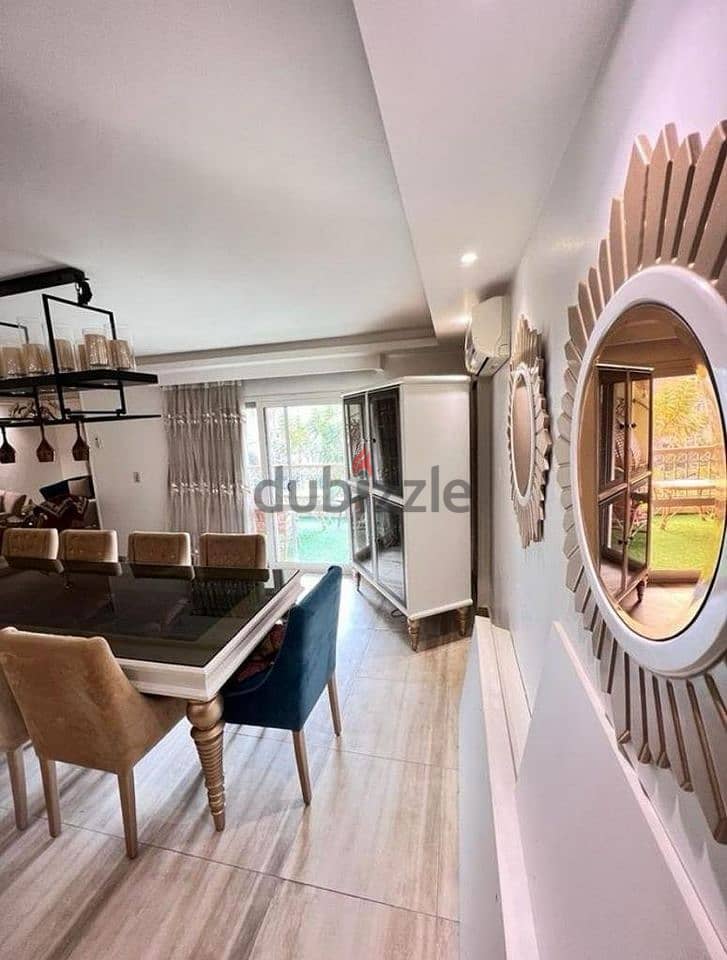 A distinctive apartment for sale, finished with air conditioners, in the heart of the Fifth Settlement, directly in front of Hyde Park 7