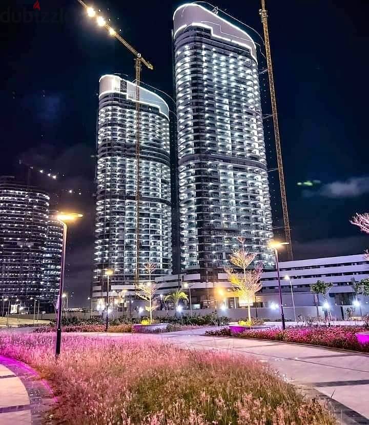 Apartment for sale in installments in a very special location, immediate receipt, sea view, fully finished, in New Alamein Towers 10