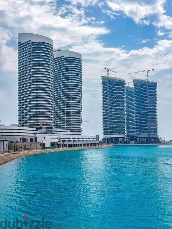 Apartment for sale, 196 sqm, immediate receipt, fully finished, direct view on the lagoon, in the Latin Quarter, Al Alamein, North Coast 5