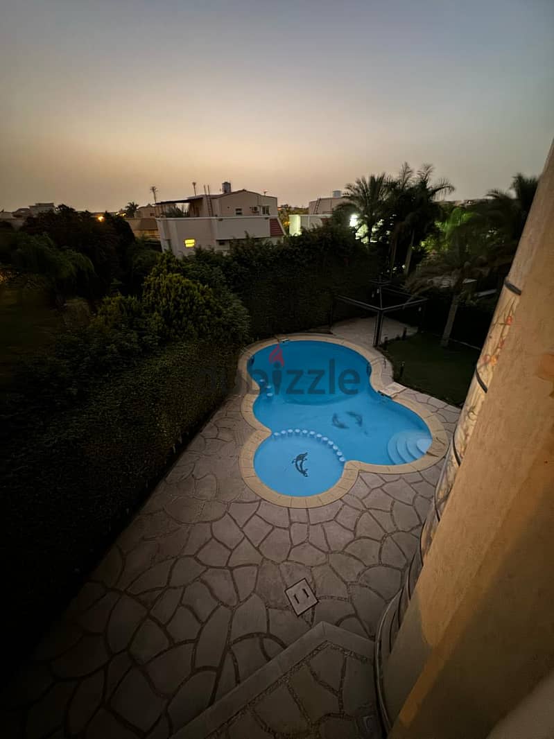 Available in Al-Rehab, a model L villa with a super-luxe swimming pool   Area of ​​850 square meters of land   The villa consists of 3 floors entirely 0