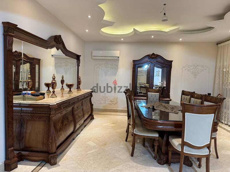 Available in Al-Rehab, a model L villa with a super-luxe swimming pool   Area of ​​850 square meters of land   The villa consists of 3 floors entirely 12