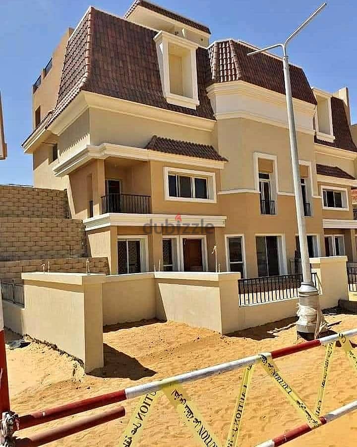 For sale, ground and first duplex with garden (128 m) in New Cairo, next to madinty , Compound Sarai 4
