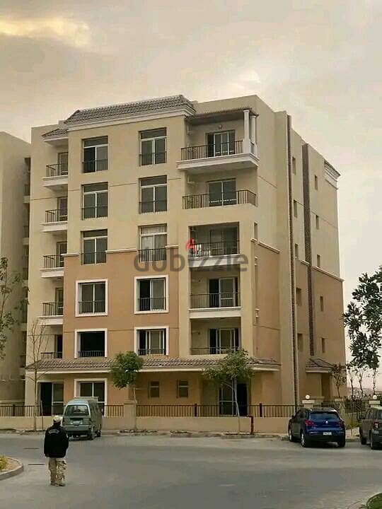 For sale, ground and first duplex with garden (128 m) in New Cairo, next to madinty , Compound Sarai 6