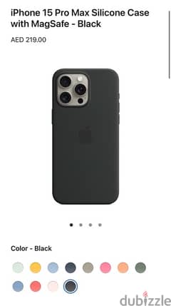 iPhone Original 15 Pro Max Silicone Case BLACK