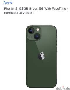 iPhone 13 128GB Green 5G With FaceTime - International version 0
