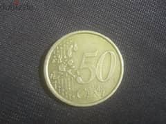 50 يورو سنت إيطالي لسنه ٢٠٠٢ مصنوعه من الذهب 0