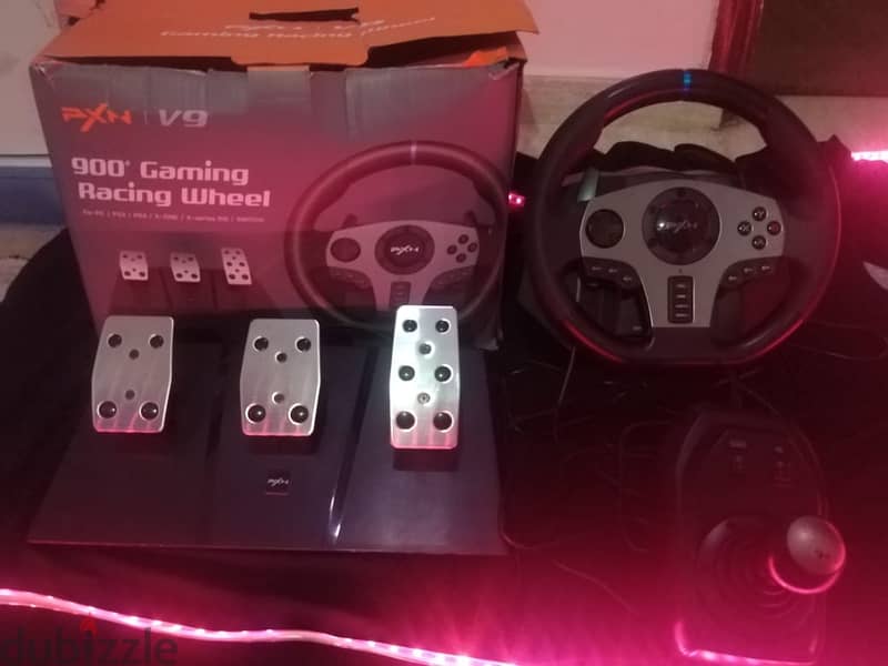 PXN Gaming Steering Wheel with Shifter & Pedal (Almost New) 2