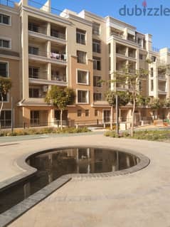 147 sqm apartment, ground floor, 123 sqm garden, lake view, Sarai Compound, New Cairo, Sur, Madinaty wall, 880,000 down payment