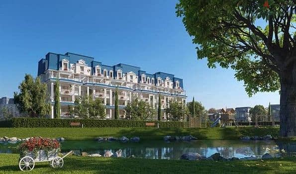 Apartment 230 meters for sale, Corner View Lagoon, in Aliva Mountain View Compound, Mostaqbal City, next to Madinaty, in installments 8