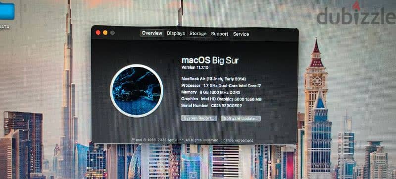 Macbook air 2014 Core i7 3