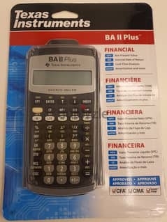 Texas Instruments BA II plus financial calculator