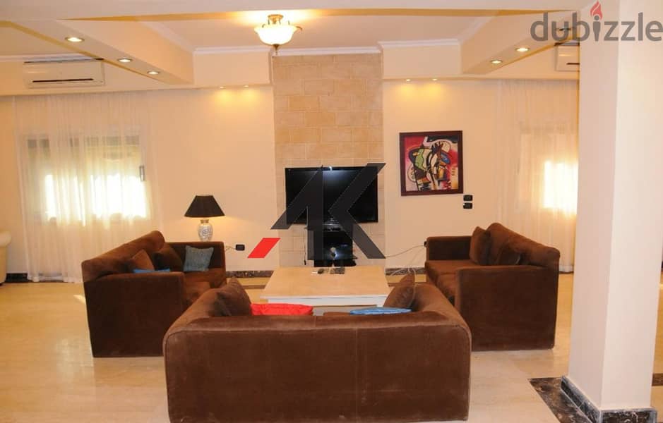 Fully Furnished  Stand Alone L450m. with pool For Rent in kattameya Residence 3