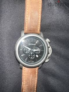 Brown lether strap watch - ساعة مونت بلون بني 0