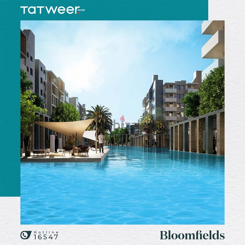 شقة للبيع 178م (3 غرف) في مشروع بلوم فليدز تطوير مصر Bloomflides 6