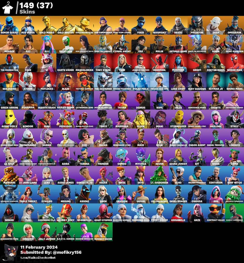 FORTNITE PC/PSN/XBOX] 149 skins | OG STW | Honor Guard | Neo Versa | G 0