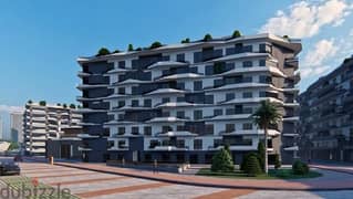 In front of a central garden. . 165 sqm apartment for sale in installments in the Administrative Capital in Roses New Capital