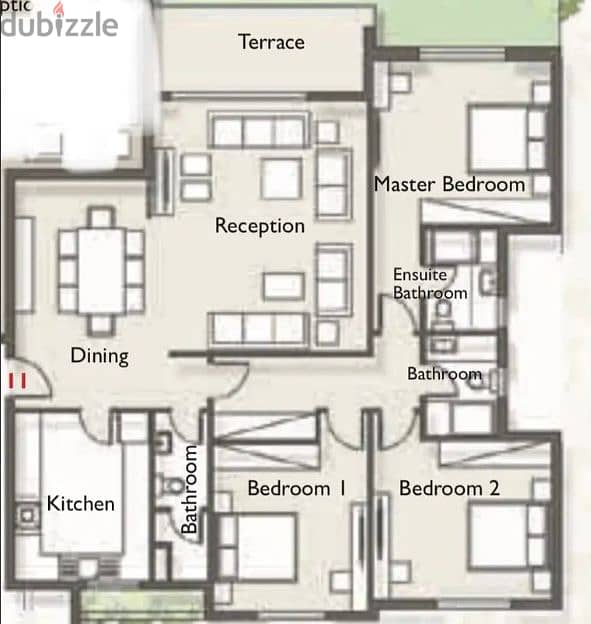 شقة متشطبة للبيع في كمبوند بالم باركس - بالم هيلز المساحة: 170 م 2