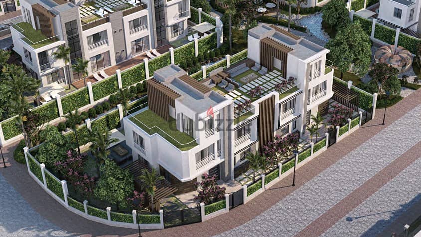 Own in Sheikh Zayed, with a 10% down payment over 10 years, an independent villa with a garden in Park Valley Compound 3