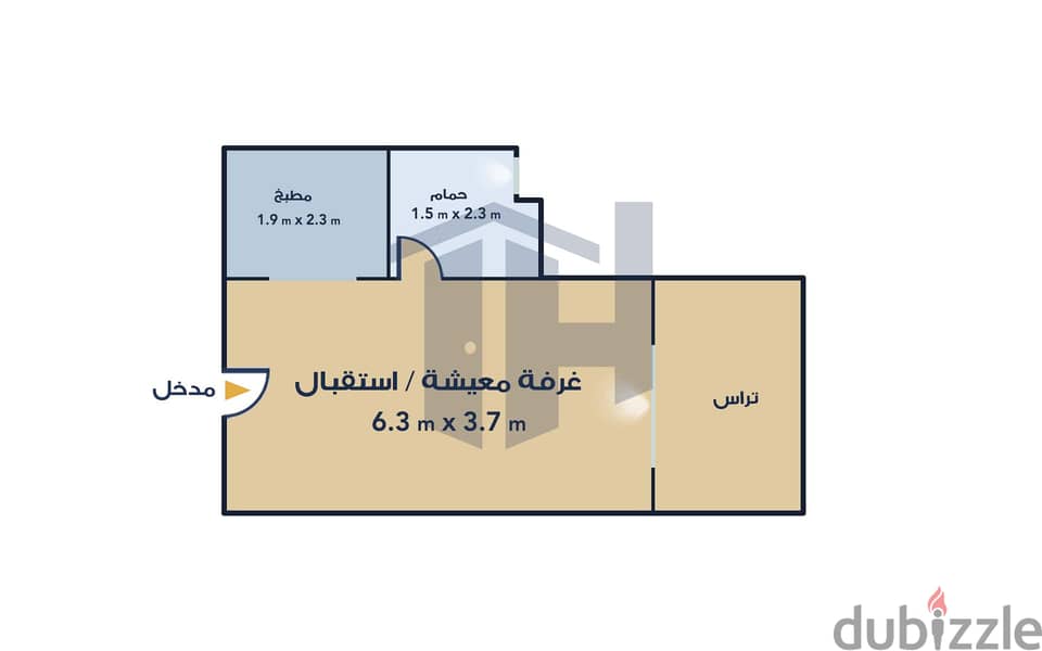 Studio for sale 40 m Sidi Abdel Rahman (Zahra) 1