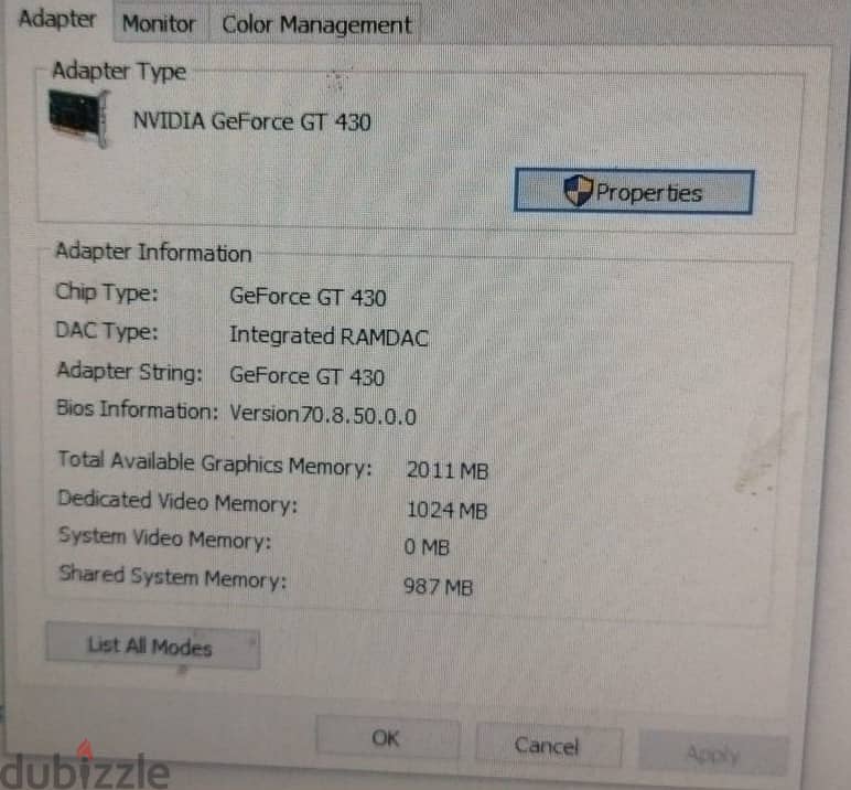 VGA NVIDIA GeForce GT  430  1G 1000ج  سيدي بشر  الاسكندرية 2