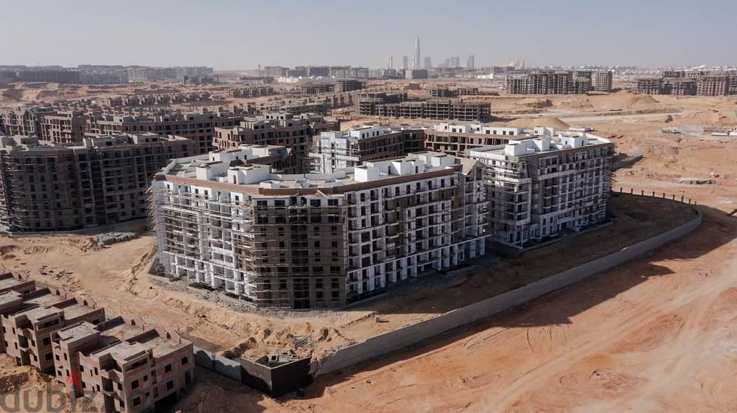 An apartment of 183 meters built and ready for inspection in a fully built compound, the second number of the Embassy District, with a 25% discount, a 3