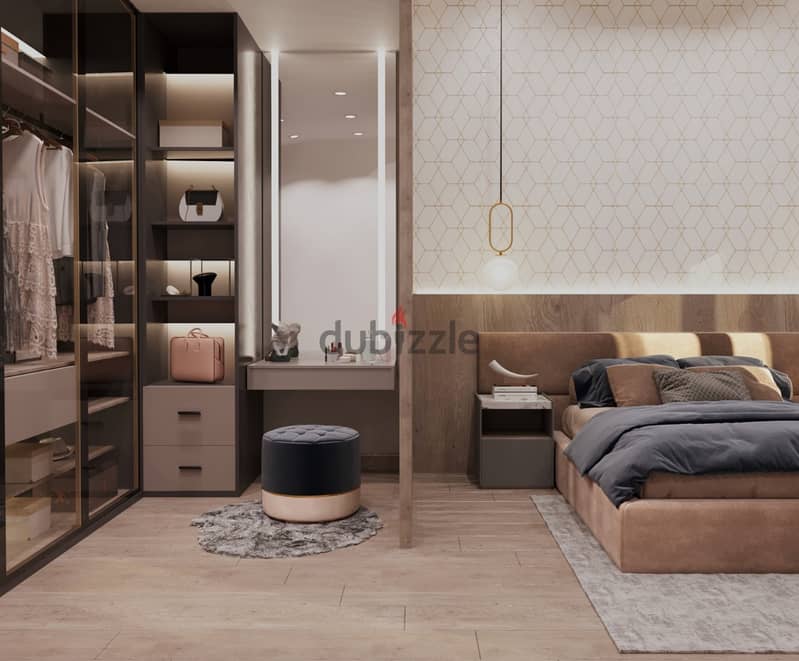 An apartment of 183 meters built and ready for inspection in a fully built compound, the second number of the Embassy District, with a 25% discount, a 12