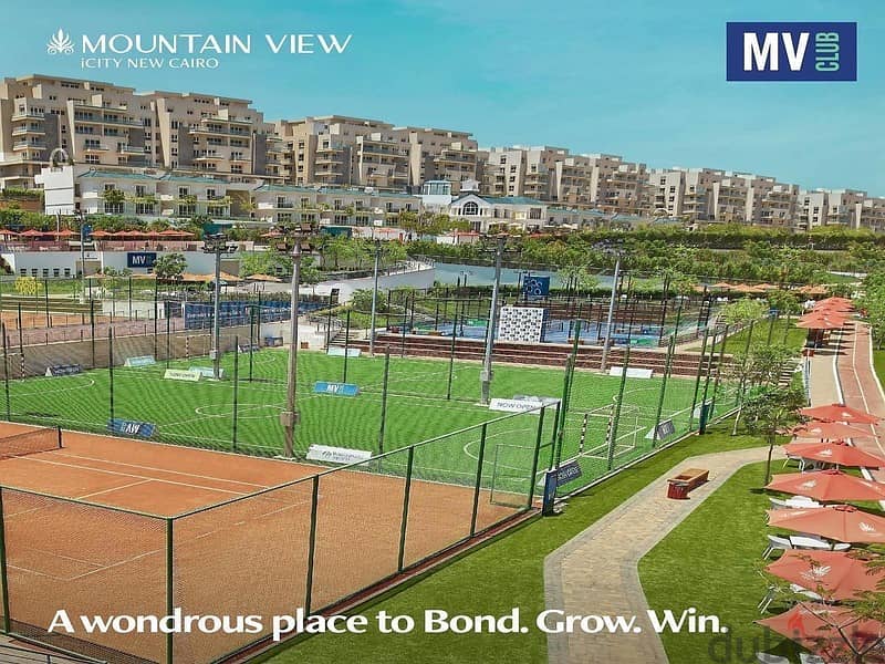 Smart Apartment with garden Luxury Finished for sale with installments at Mountain View ICity 2