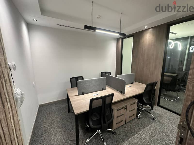 furinished office for rent - 96 sqm - CFC - finished with air conditioners -  Fifth Settlement 5