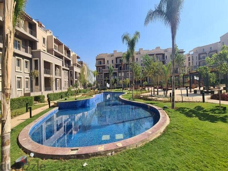 October plaza - Sodic  Ground apartment View Landscape for sale  High end finishing  Area: 214 m 4