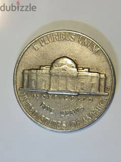 Jefferson 5 cent nickel 1964