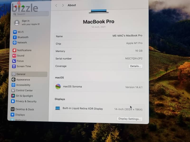 Macbook Pro 14 inch M1 Pro جديد تمامااا ٦٤ شحنه 7
