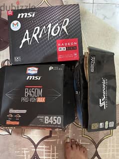 5650G + Msi b450 Vdh max + 2x8 ram + RX580 + 620W power