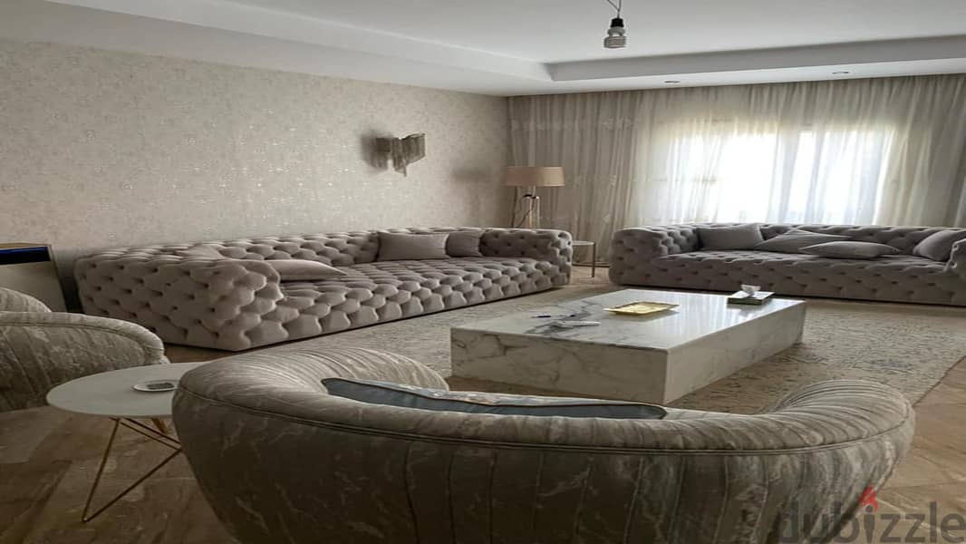 For sale, a fully finished two-bedroom apartment in Palm Hills New Cairo, in installments over 8 years 6