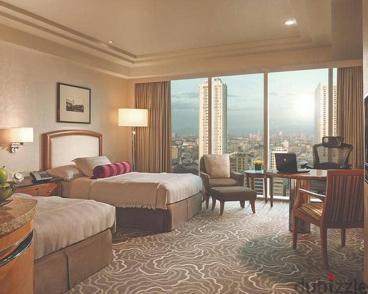 غرفة فندقية متشطبة بالفرش شراكة مع فندق كونكورد السلام بمقدم 10 % وتسهيلات في السداد بربح سنوي 2,000,000ج بالعقد 7