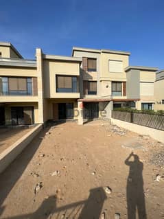 townhouse for sale in Villette, Sodic Company, semi-finished, landscaped view, prime location