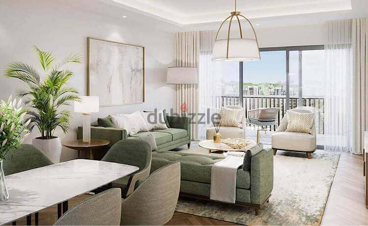 For sale, a large apartment with a wonderful view, fully finished + modifications, in Zed West Towers, Sheikh Zayed, next to Al-Ahly Club 9