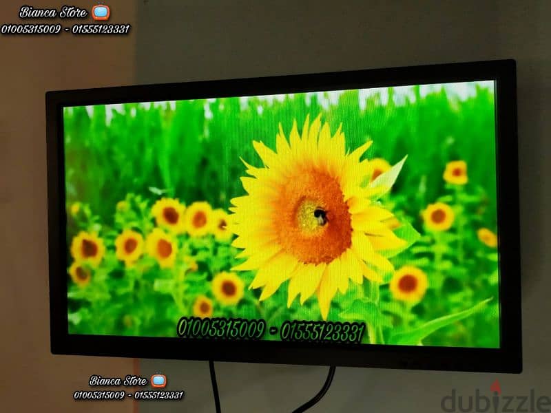 شاشة 24 بوصة أصلية LED FHD IPS بالكرتونة والضمان معاها رسيفر HD هدية 1