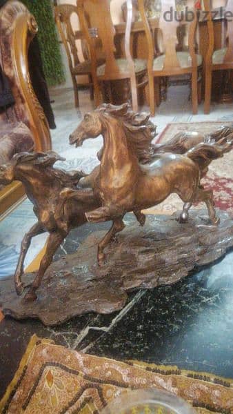 تمثال قطيع أحصنة ( ٣ أحصنة) ريزن ايطالي 1