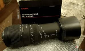Sigma 70-300mm F4-5.6 DG APO Macro بحالة الزيرو