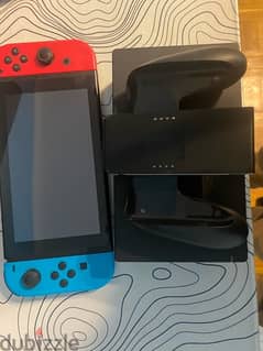 Nintendo switch V2 with 3 games, 2 joysticks and carrier